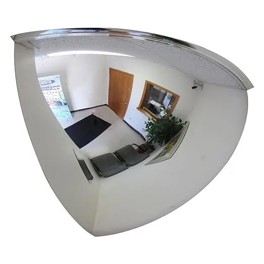 Se-Kure Domes & Mirrors ONV-90-18 Quarter Dome Mirror, 18" Diameter