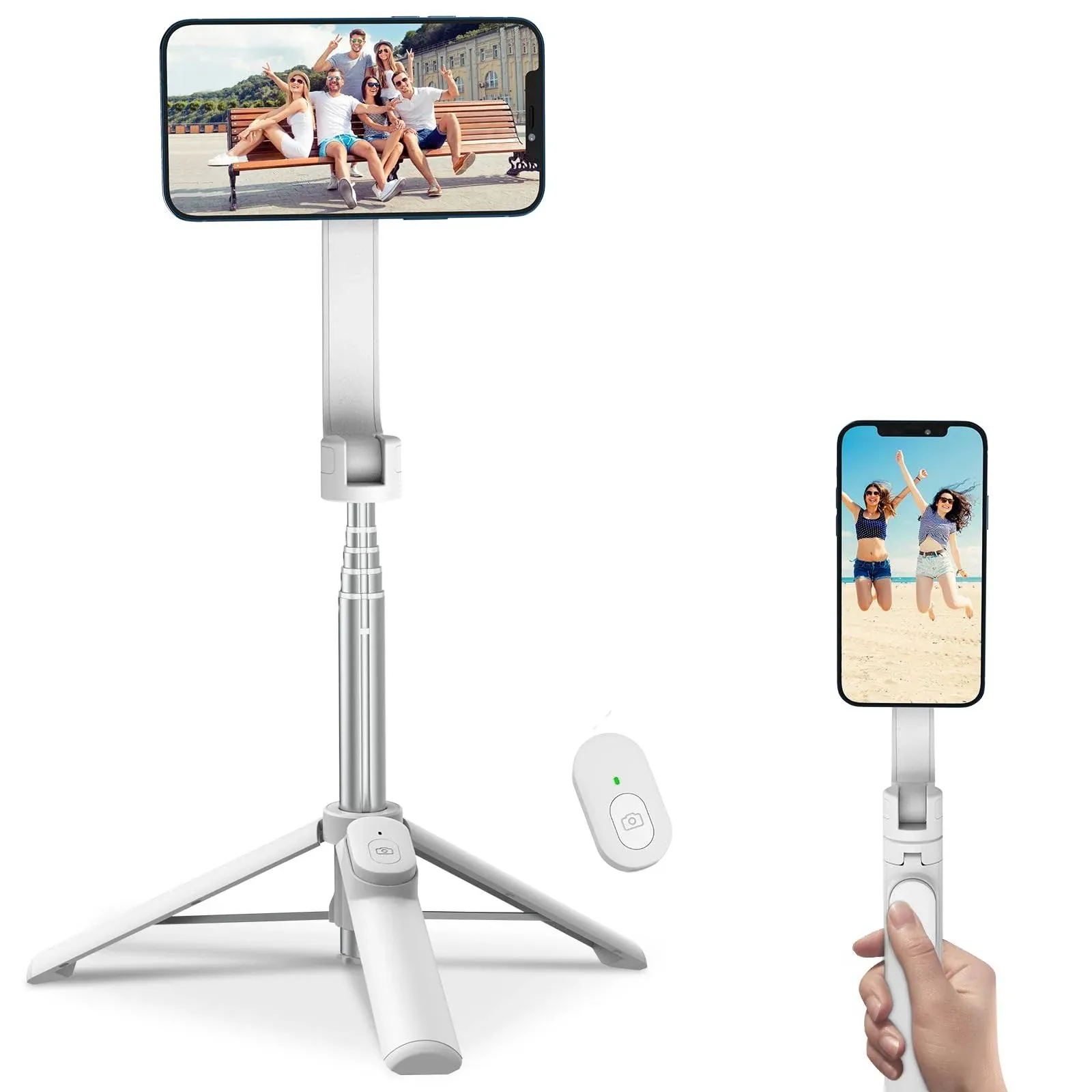 Magnetic Selfie Stick 44inch Extendable Cell Phone Tripod Stand with Remote