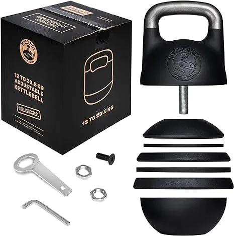 Adjustable Kettlebell [Bells of Steel] Upgraded Version Kettlebell Adjustable ...