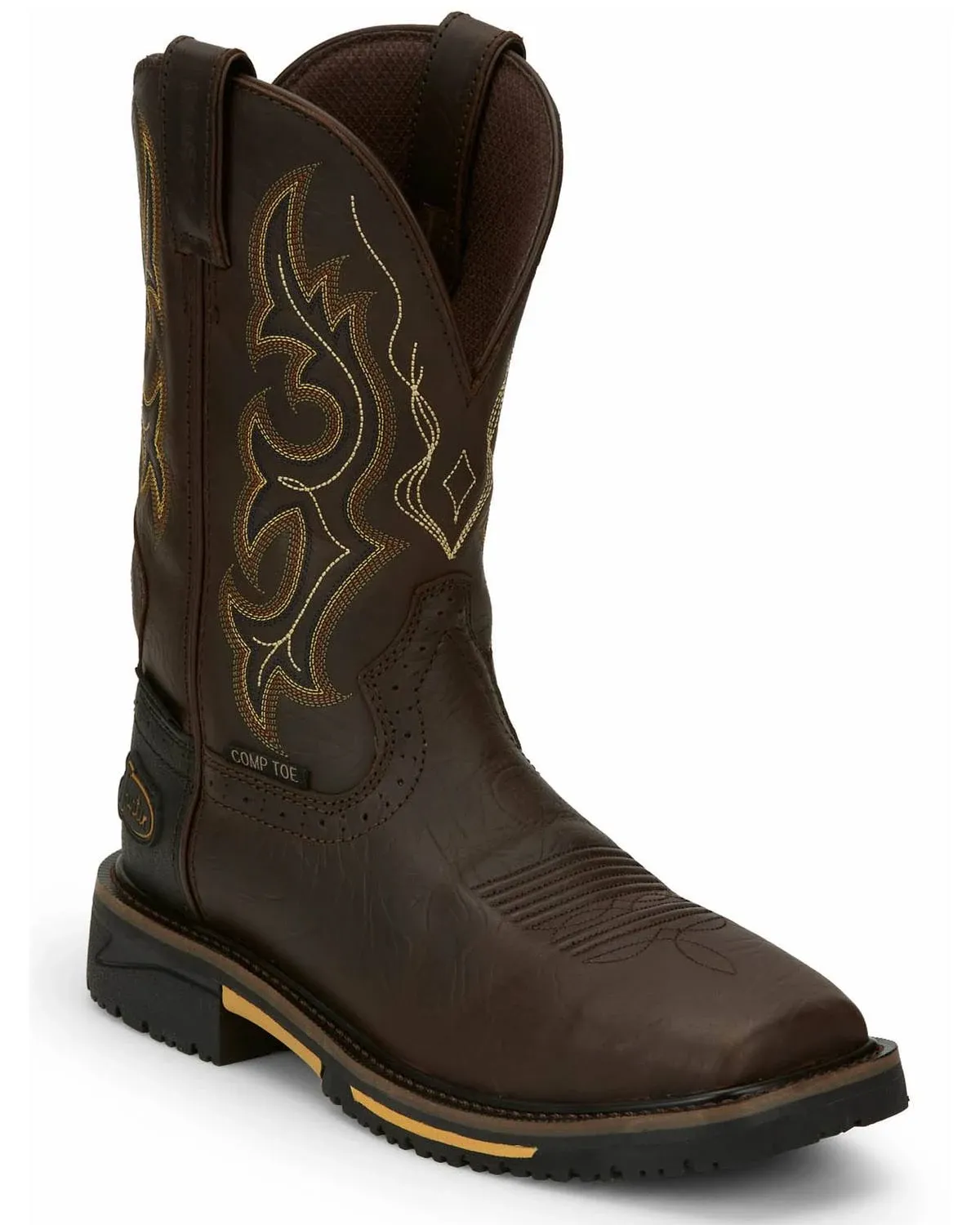 "Justin Men's Joist Comp Toe Brown Western Boot - SE4625"