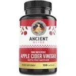 Ancient Bliss Apple Cider Vinegar Organic Capsules with The Mother, Helps Improve Digestion, Unfiltered Vinegar Capsules, 1600mg (120 Capsules)