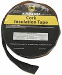 K-Flex USA Pipe Insulation Tape: Cork, 30 ft Overall Lg, 2 in Overall Wd, 130 Mil Thick, Black Model: 800-TAPE-CRK