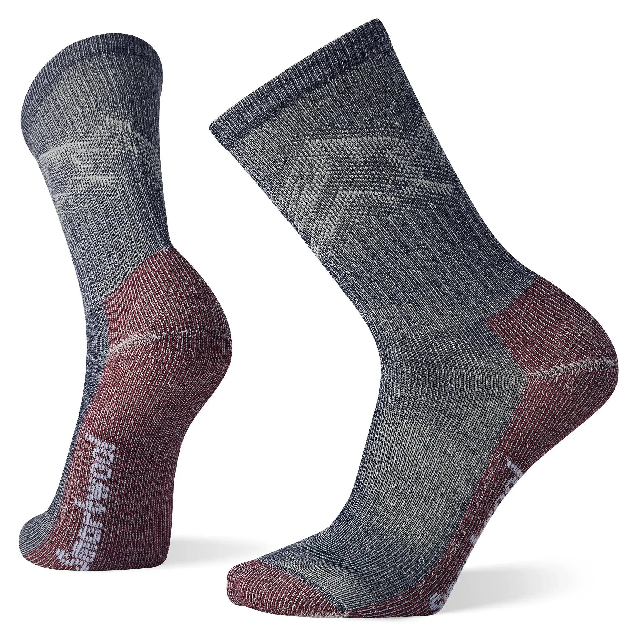 Smartwool Hike Classic Edition Light Cushion Mountain Pattern Crew Socks Deep ...