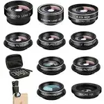 11 in 1 Cell Phone Camera Lens Kit Wide Angle Lens & Macro Lensfishey