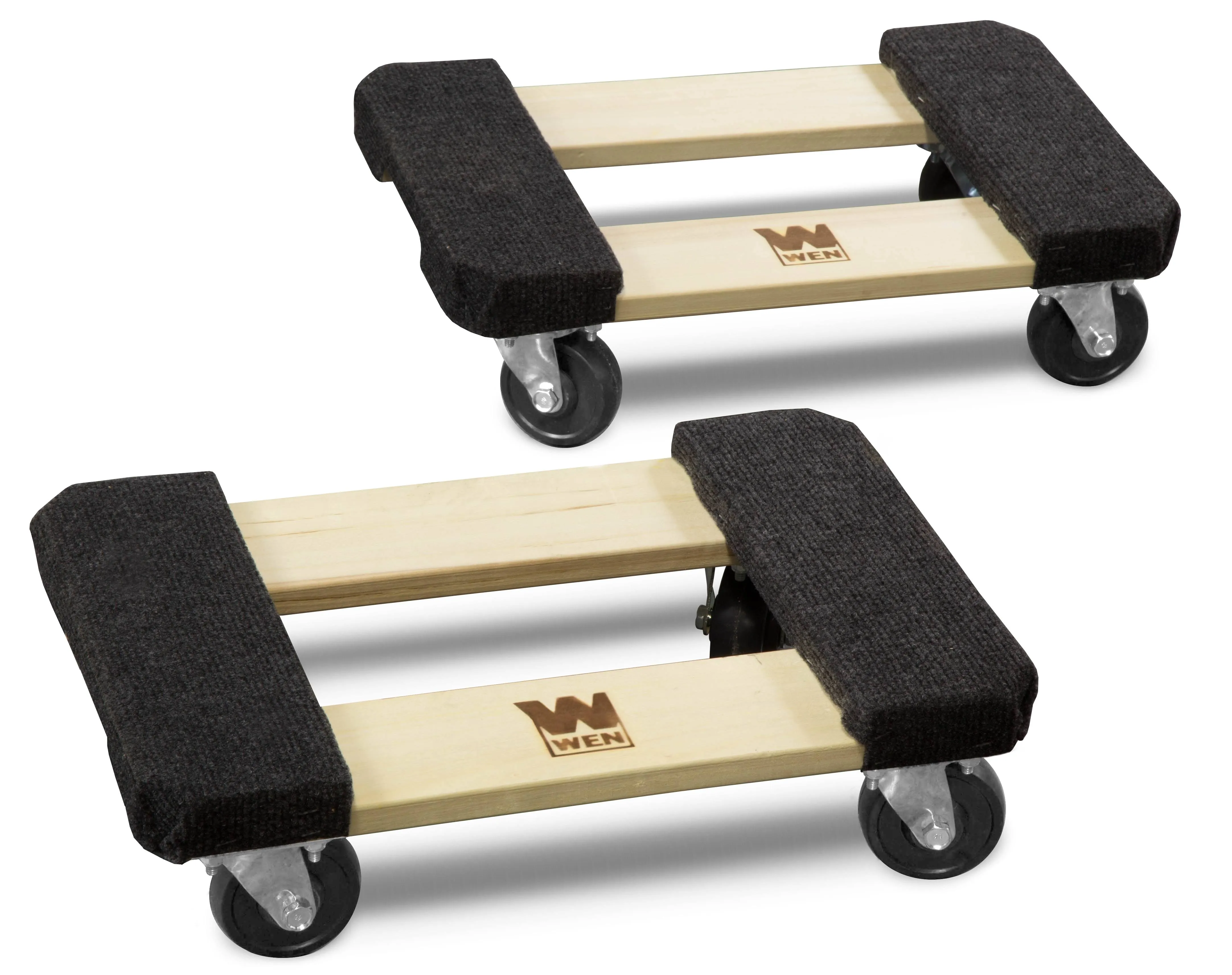 WEN 1000-Pound Capacity 12-by-18-Inch Hardwood Furniture Dolly 2-Pack