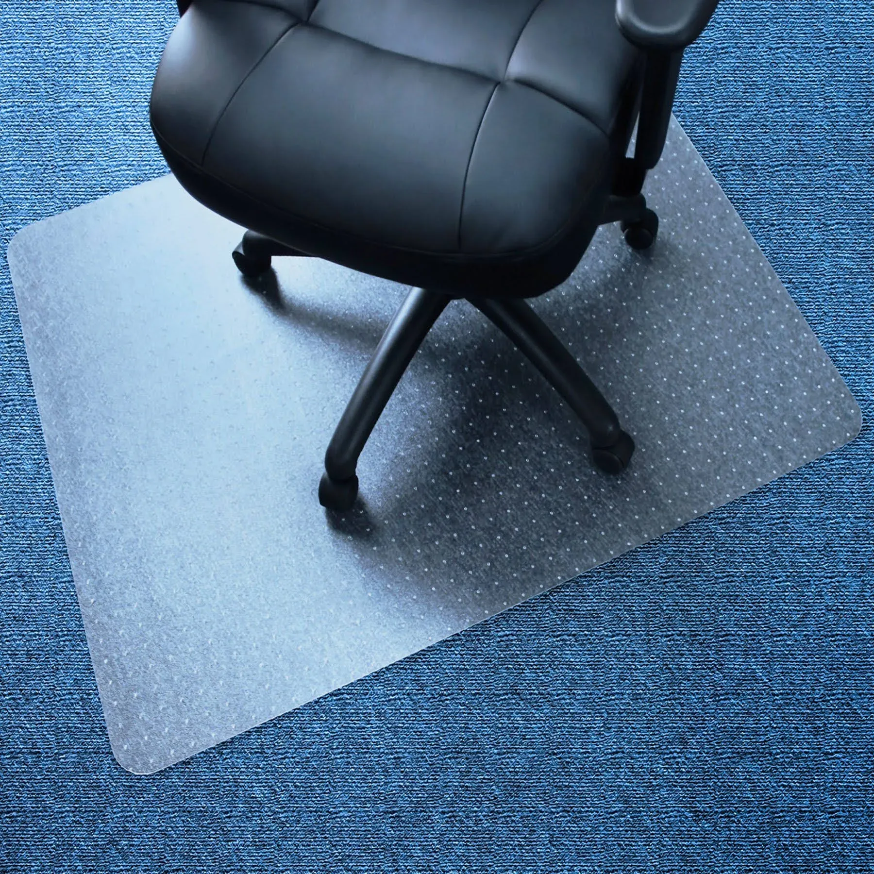 Marvelux Vinyl Rectangular Chair Mat for Very Low Pile Carpets