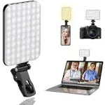 ALTSON 60 LED Portable Selfie Light Video Conference Lighting with Clip & Camera Tripod Adapter Rechargeable 2200mAh CRI 97+, 3 Light Modes for Phone iPhone Webcam Laptop Photo Makeup