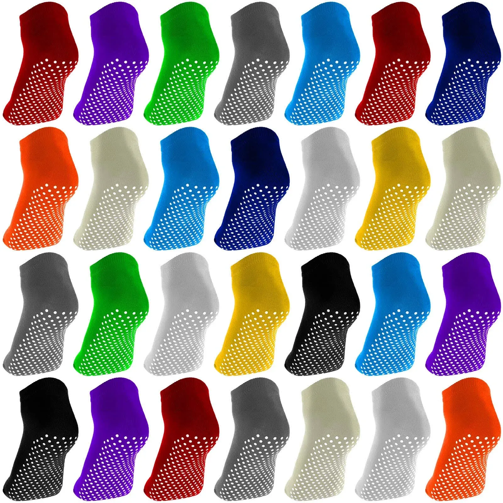 26 Pairs Non Slip Socks Unisex No Skid Socks with Grips for Women Men Pilates Ballet Barre Yoga Socks with Grip Bottom Socks Slip Resistant Socks Colorful Ankle Socks for Sports Yoga Workout