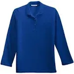 Port Authority L500LS Ladies Silk Touch Long Sleeve Polo - Royal