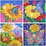 4 Pack Diamond Painting Kits for Kids Adults, Diamond Art for Kids Ages 6-8-9-12, Colorful 5D Big Gem Art Full Drill Easy DIY Crystal Mosaic Dots