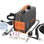 VEVOR TIG Welder, 210Amp 3 in 1, 110/220V Dual Voltage HF TIG/Stick/Clean Welding Machine w/ USB, IGBT Inverter & Torch, Digital Arc Welder for Stainless Steel, Iron, Mild Steel, Copper, and Nickel