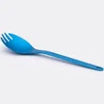 SNOW PEAK Unisex's Spork, SCT-004BL, Japanese Titanium, Ultralight, Compact for Camping, Backpacking, Daily Use, Made in Japan, Lifetime Product Guarantee, Blue, 8 x 2 x 1 Inches