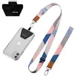 OUTXE Phone Lanyard - 4× Pads 1× Adjustable Neck Strap 1× Wrist Strap Nylon P...