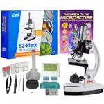 NIB AmScope Kids 52 Piece  Beginner Kit Biological Microscope 120x- Up To 1200x