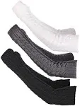 3 Pairs Arm Warmers Long Fingerless Gloves Knit Wrist Warmers with Thumb Hole...