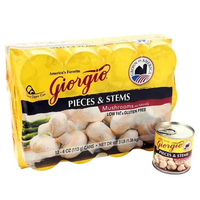 Giorgio Mushroom Pieces and Stems - 12/4 oz. A1