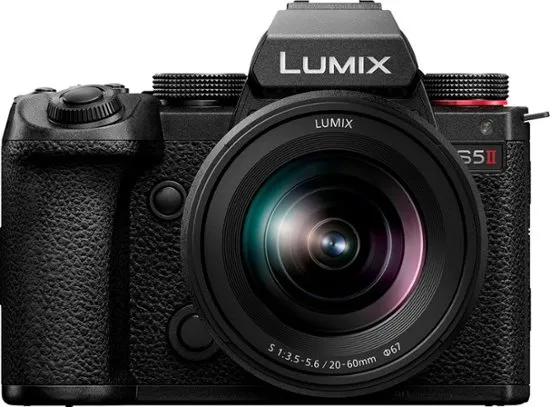 Panasonic LUMIX S5II Mirrorless Camera, 24.2MP Full Frame with Phase Hybrid AF, New Active I.S. Technology, Unlimited 4:2:2 10-bit Recording - DC-S5M2BODY Black