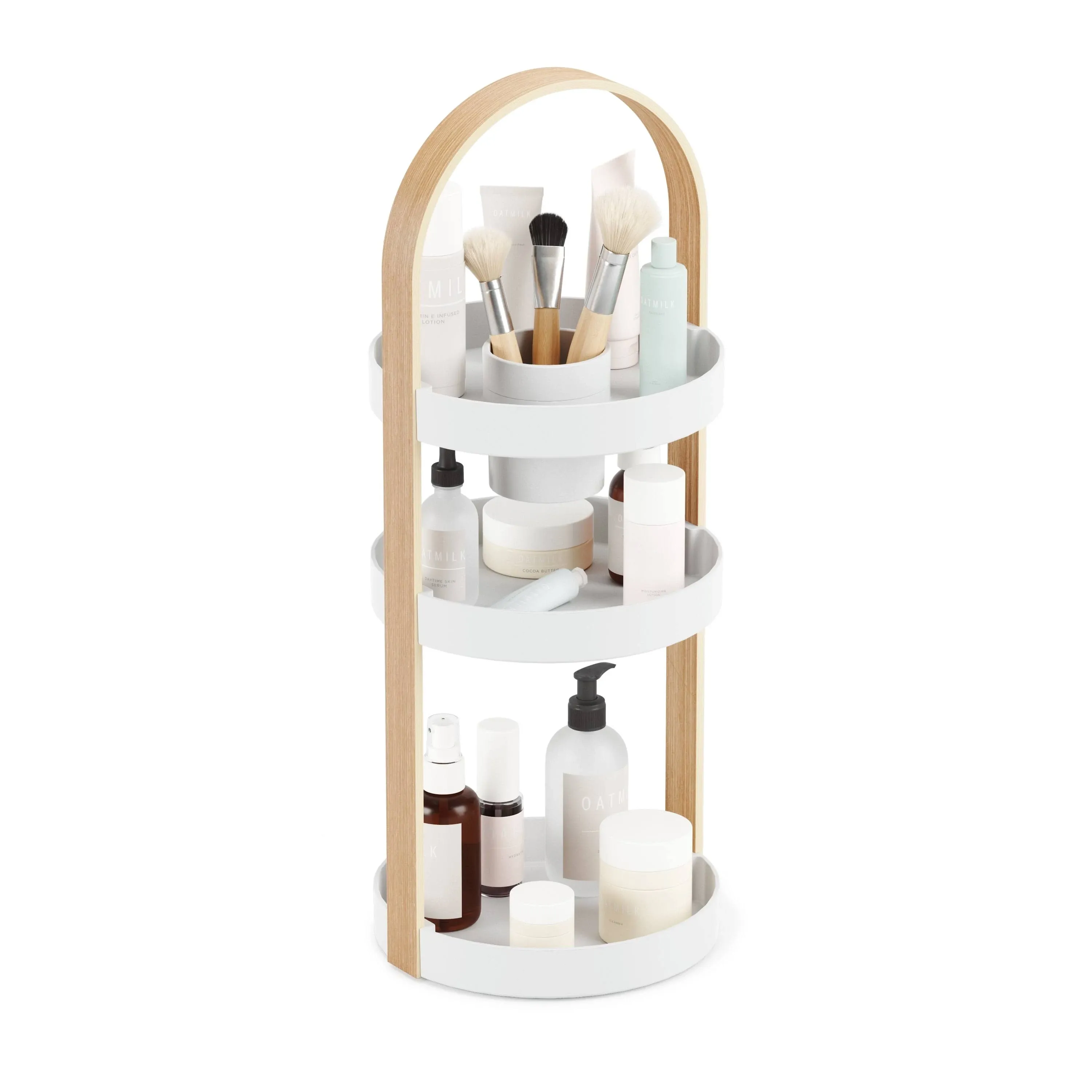 Umbra Bellwood Cosmetic Organizer, White/Natural