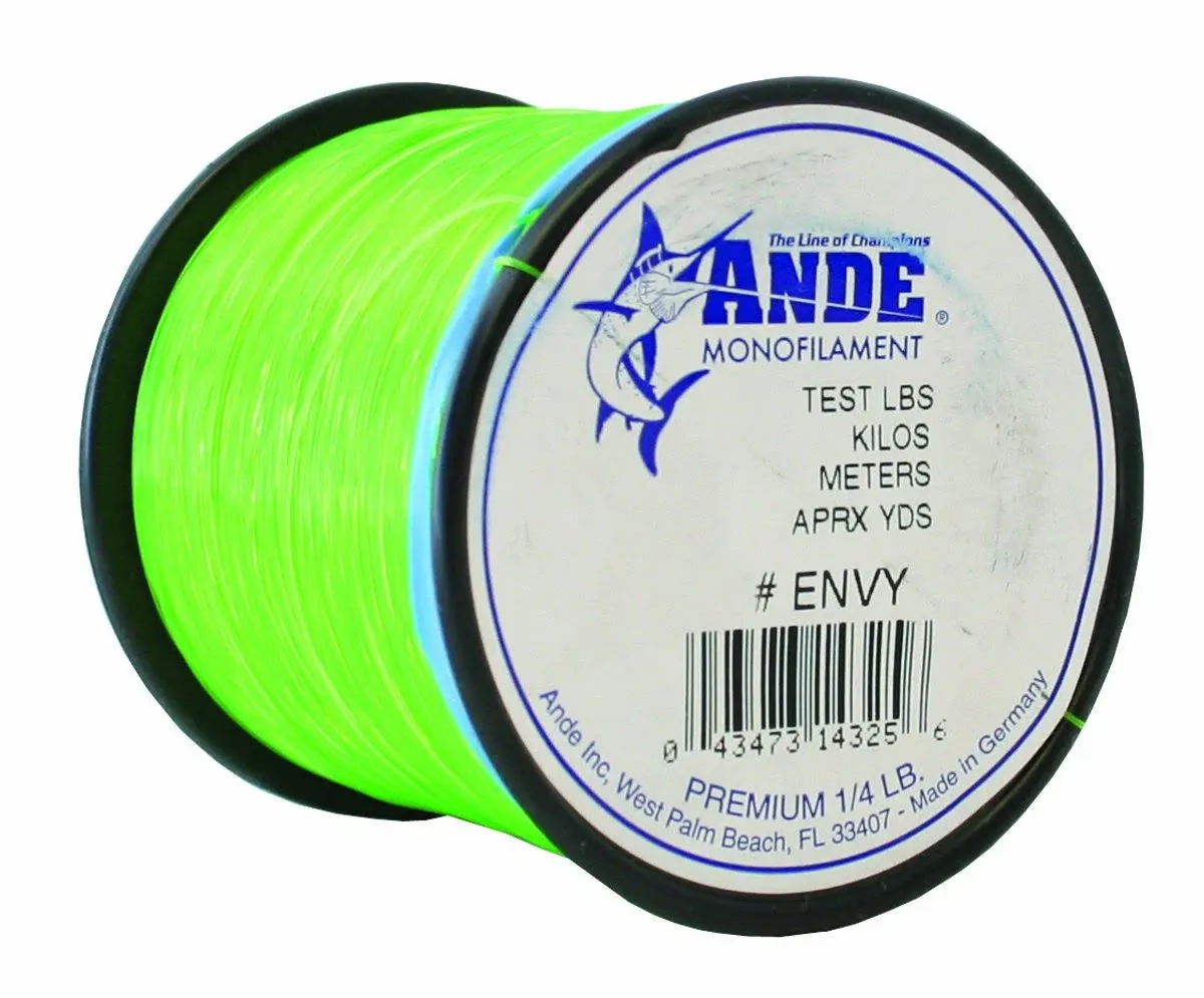 Ande Premium Mono Line 1/4 lb Spool 80 Lb 150 Yd Green Hi-Vis A14-80GE