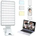 Singwil Selfie Light 80 LED Rechargeable Phone Light Clip 3 Lights &amp; Infinite...