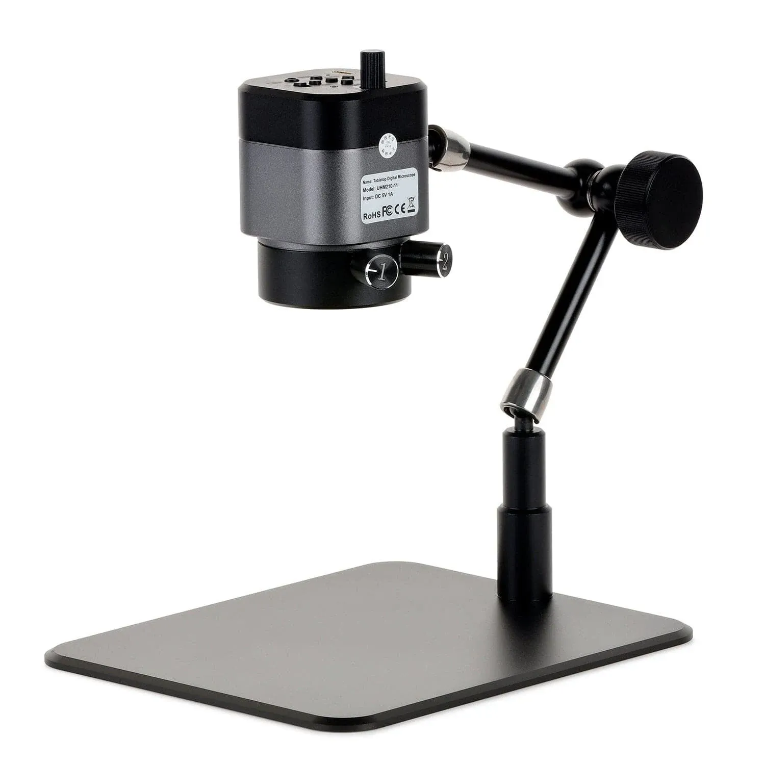 AmScope UHM210 Series 1080p 2.0MP HDMI Digital Microscope on 11" Articulating Arm