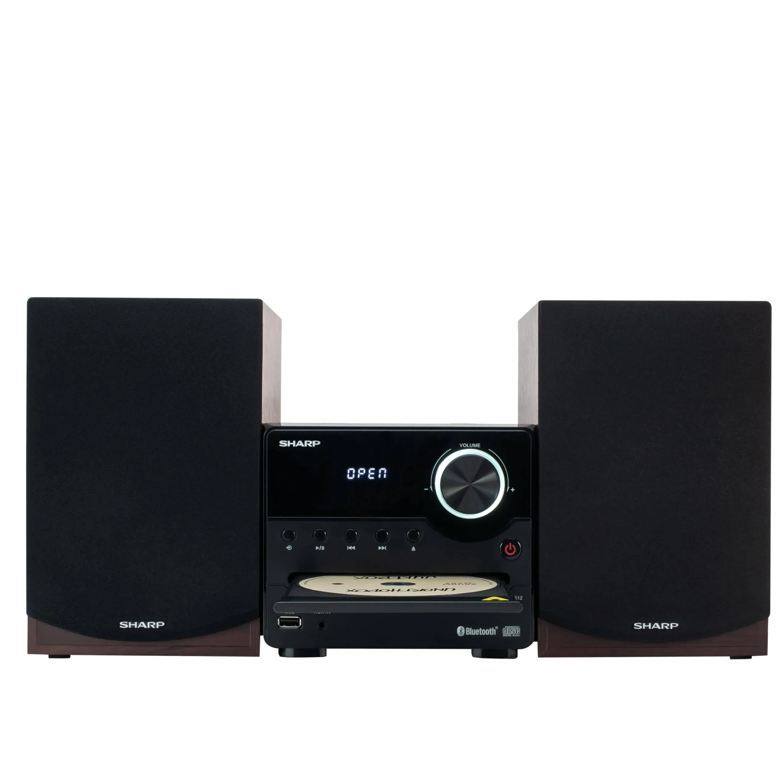 Sharp XL-B512 Micro Component Wireless Bluetooth Audio Streaming & CD Player Wood ...