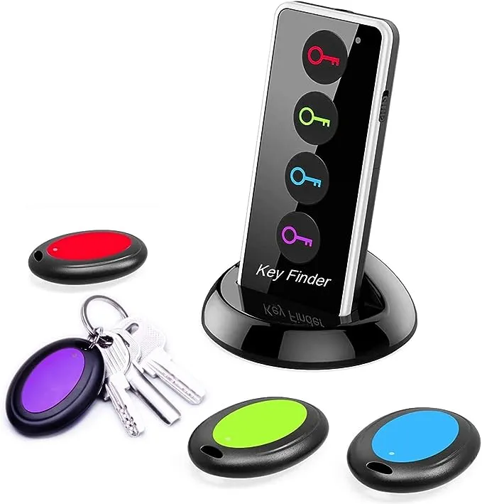 Key Finder, 80Db+ RF Item Locator Tags with 131Ft. Working Range, Wireless Remot