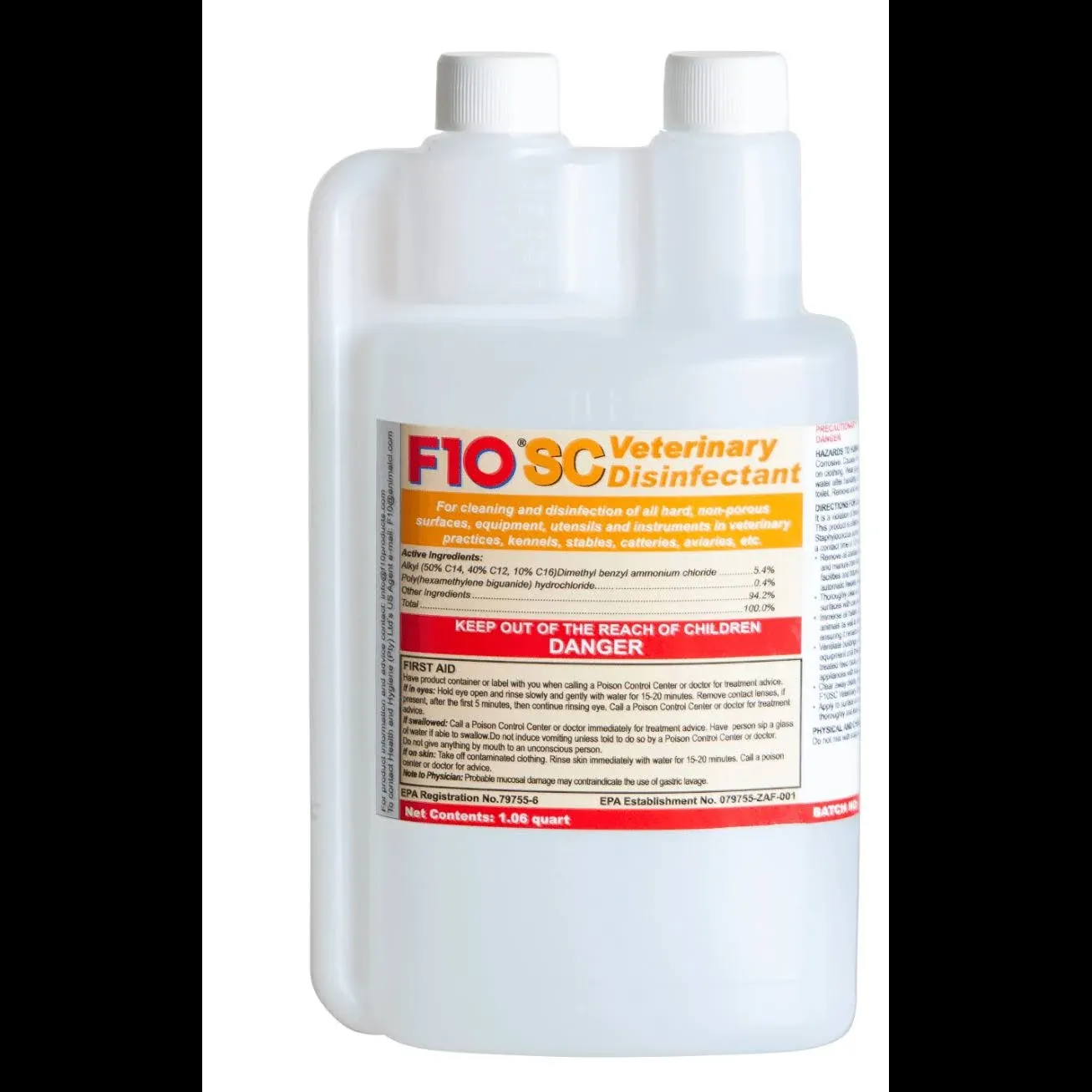 F10 SC Concentrated Veterinary Disinfectant & Cleaner for Kennels, Litter Box, Cage, Terrariums, Habitats, Vet Practices - 200 ml (6.8oz)