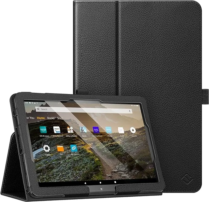 Fintie Folio-Schutzhülle für Amazon Fire HD 10 und 10 Plus Tablet (13. / 11. Generation, Version 2023/2021), 25,7 cm (10,1 Zoll), schmale Passform, Standfunktion, automatische Sleep/Wake-Funktion,