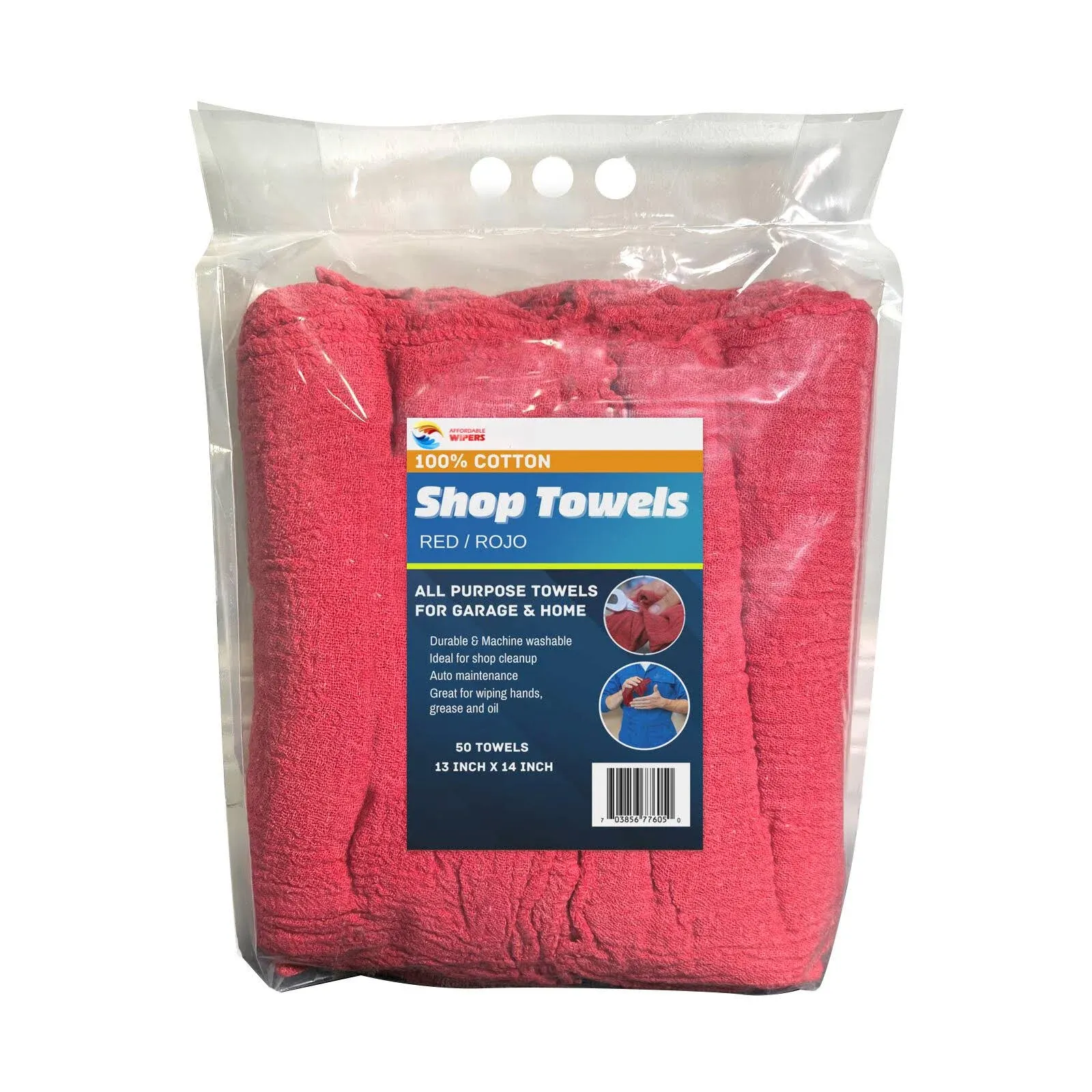 New Industrial A-Grade Shop Towels -Red Cleaning Towels- Multipurpose Cleaning