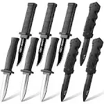 ZJoey 9 Pack Retractable Fake Knife Retractable Knife Halloween Props Fake Plastic Blades for Halloween April Fool's Party(9 Pcs Style A)