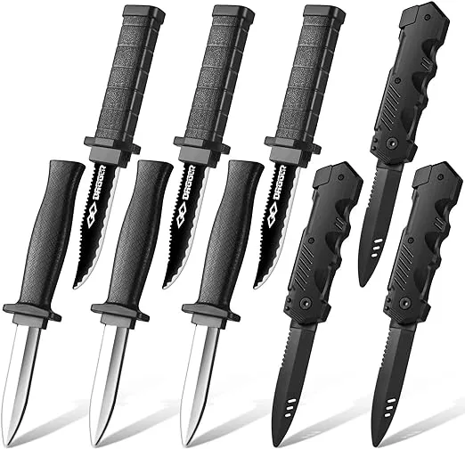 ZJoey 9 Pack Retractable Fake Knife Retractable Knife Halloween Props Fake Plastic Blades for Halloween April Fool's Party(9 Pcs Style A)