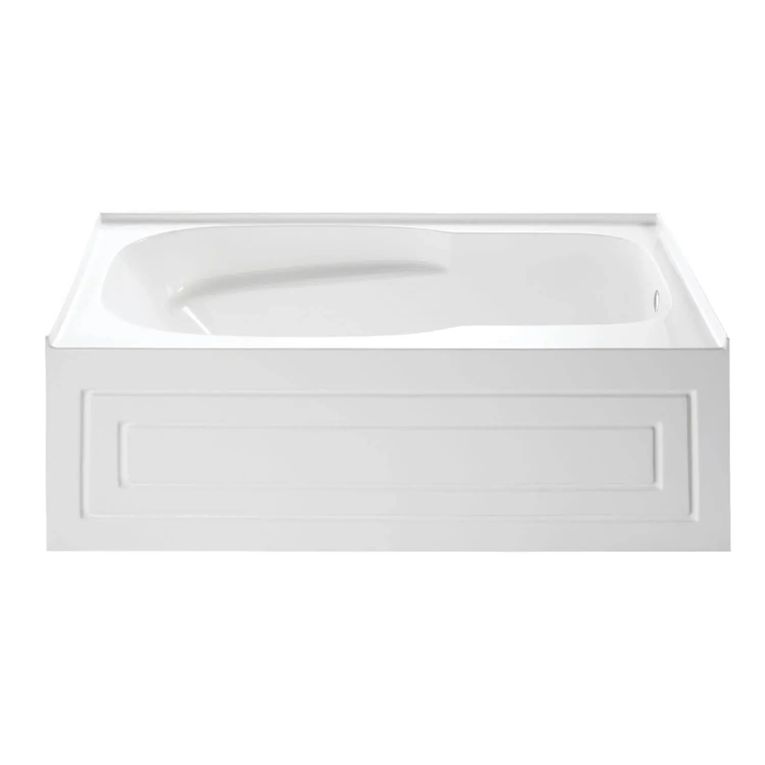 Aqua Eden VTAP6031R21C Oriel 60-Inch Anti-Skid Acrylic Alcove Tub with Right Hand Drain Hole in White