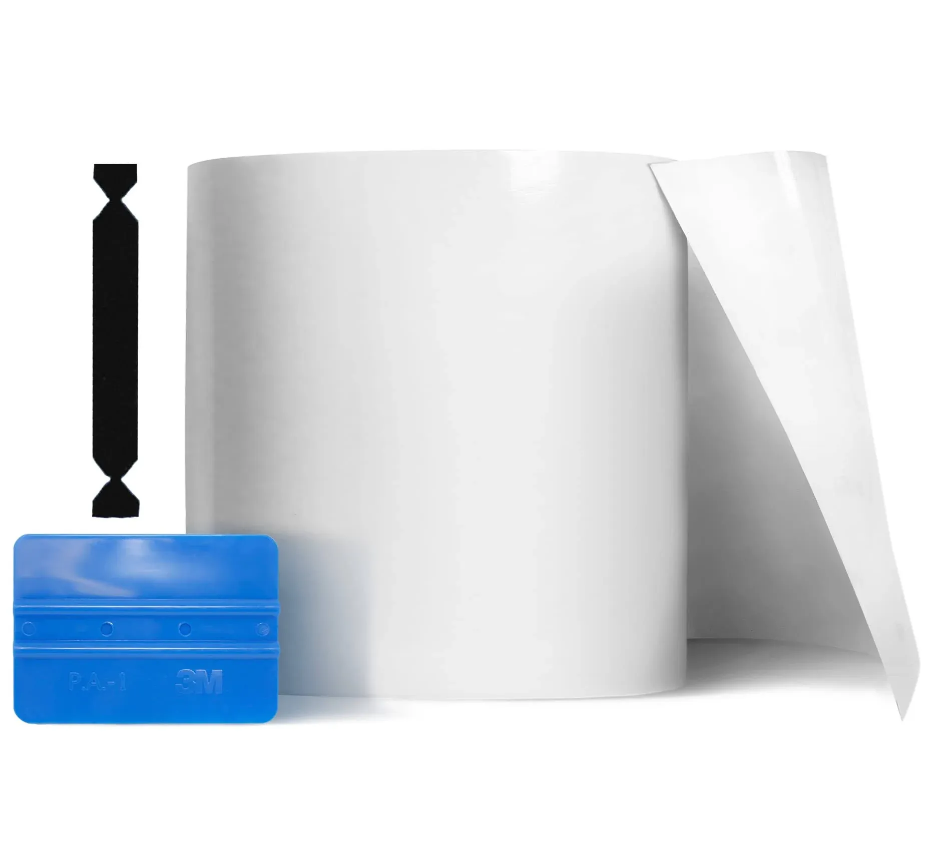 VViViD Clear Paint Protection Bulk Vinyl Wrap Film 12" Including 3M Squeegee and ...