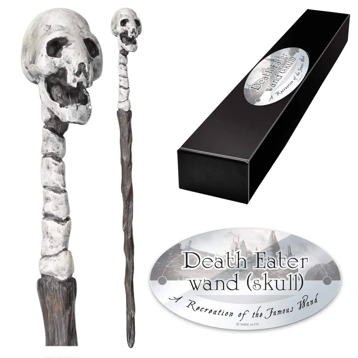 The Noble Collection - Death Eater Skull Character Wand - 14in 35cm Wizarding Wo