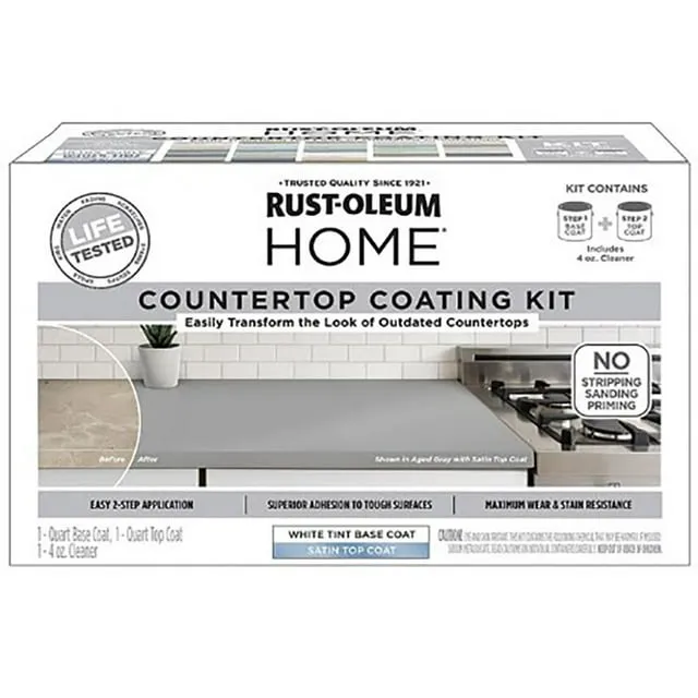 Rust-Oleum Home Satin White Base Acrylic Countertop Paint Kit 1 qt