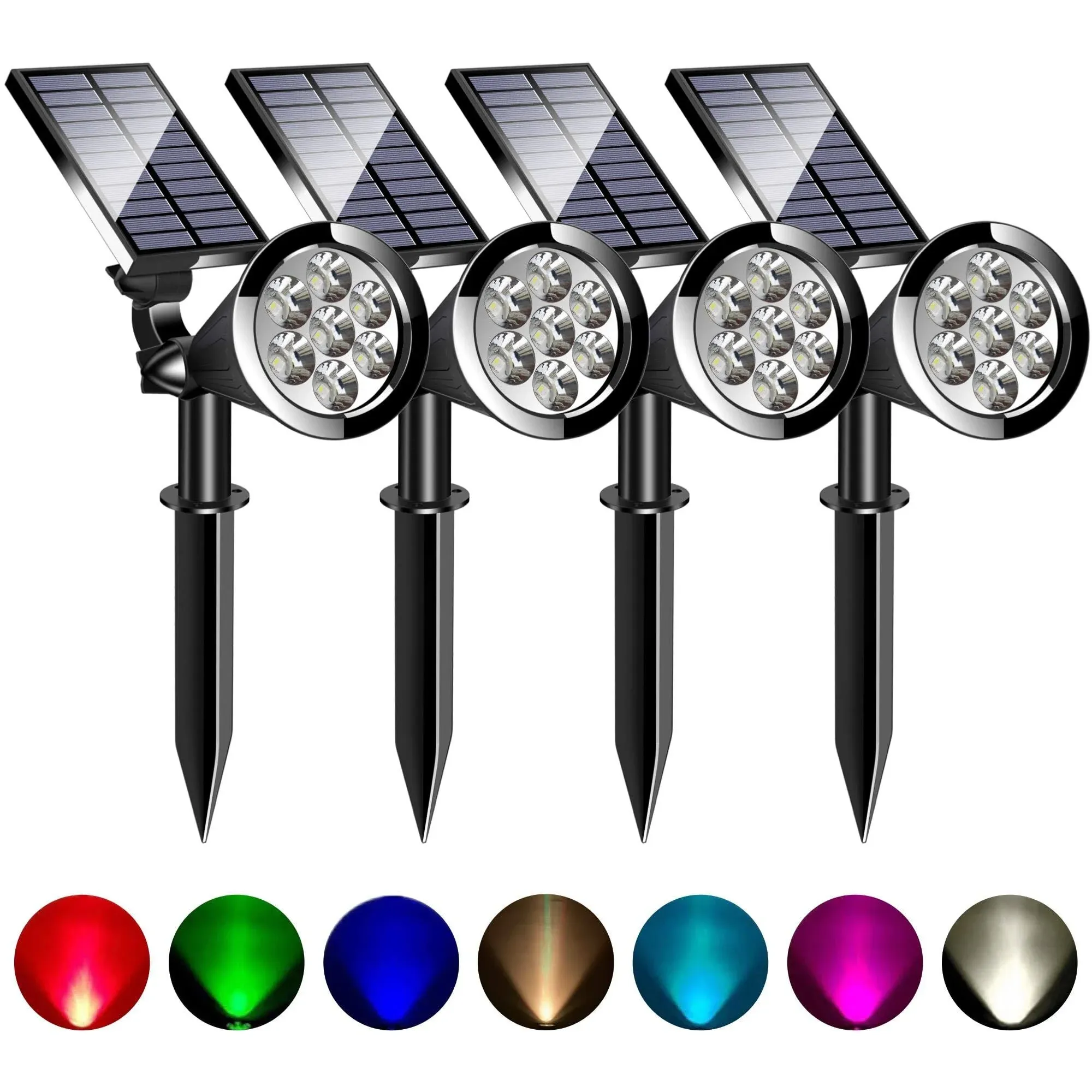 Solar Spot Lights Outdoor Christmas Lights Solar Powered Waterproof Solar Landsc