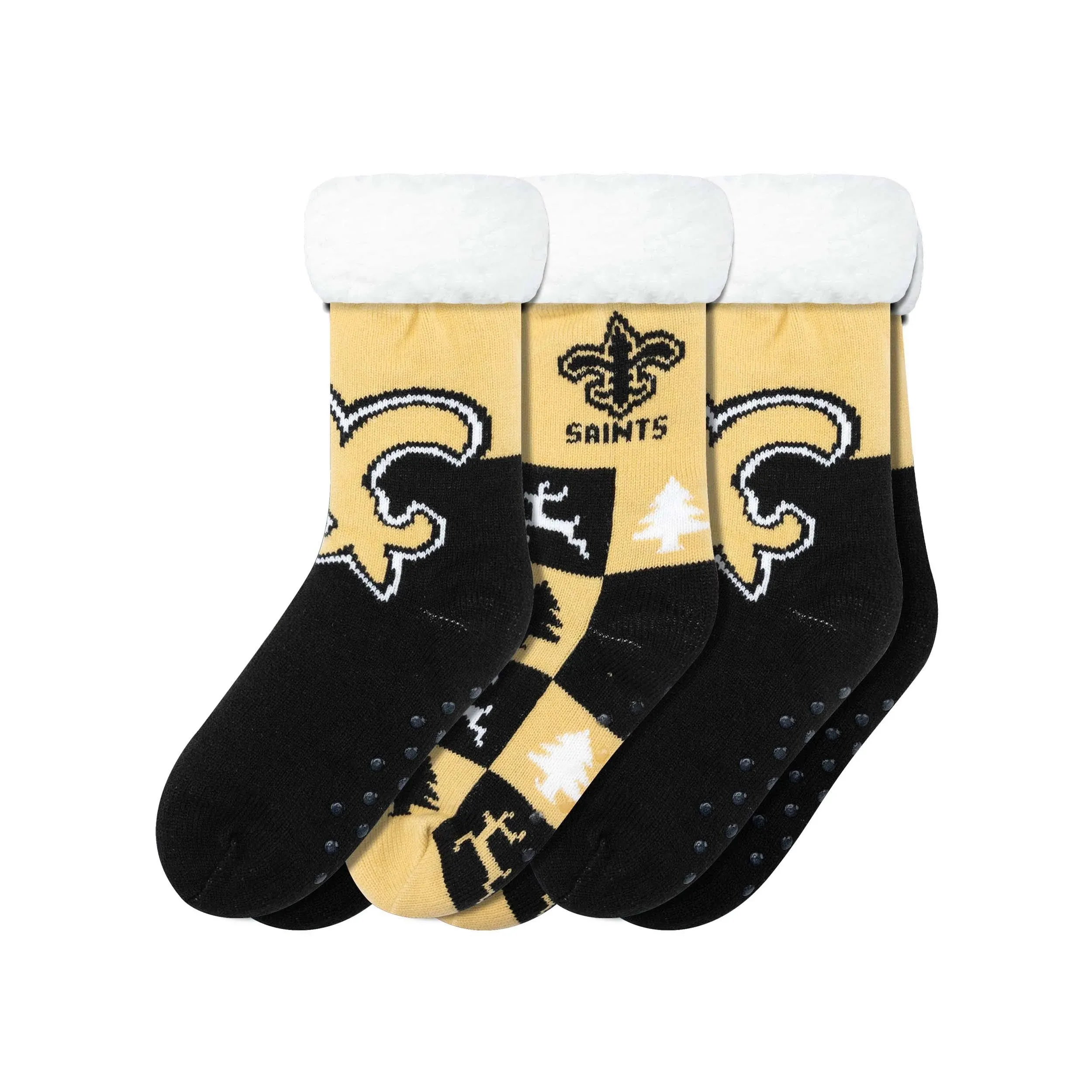 FOCO Women's NFL Team Logo Fan Footy 3-Pack Slipper Socks