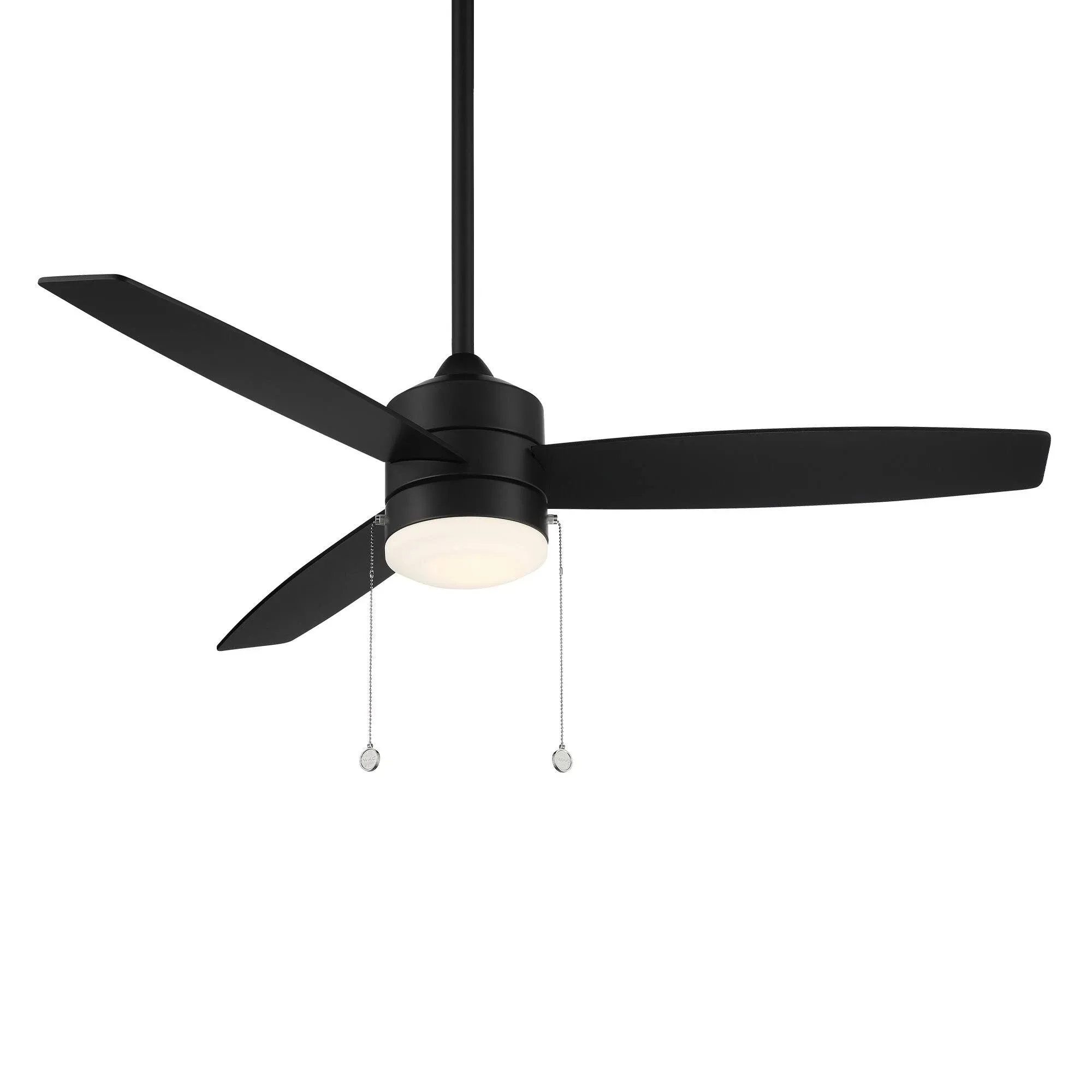 52-Inch Matte Black 3-Blade Pull Chain Ceiling Fan With 3000K Led Light Kit, Wac