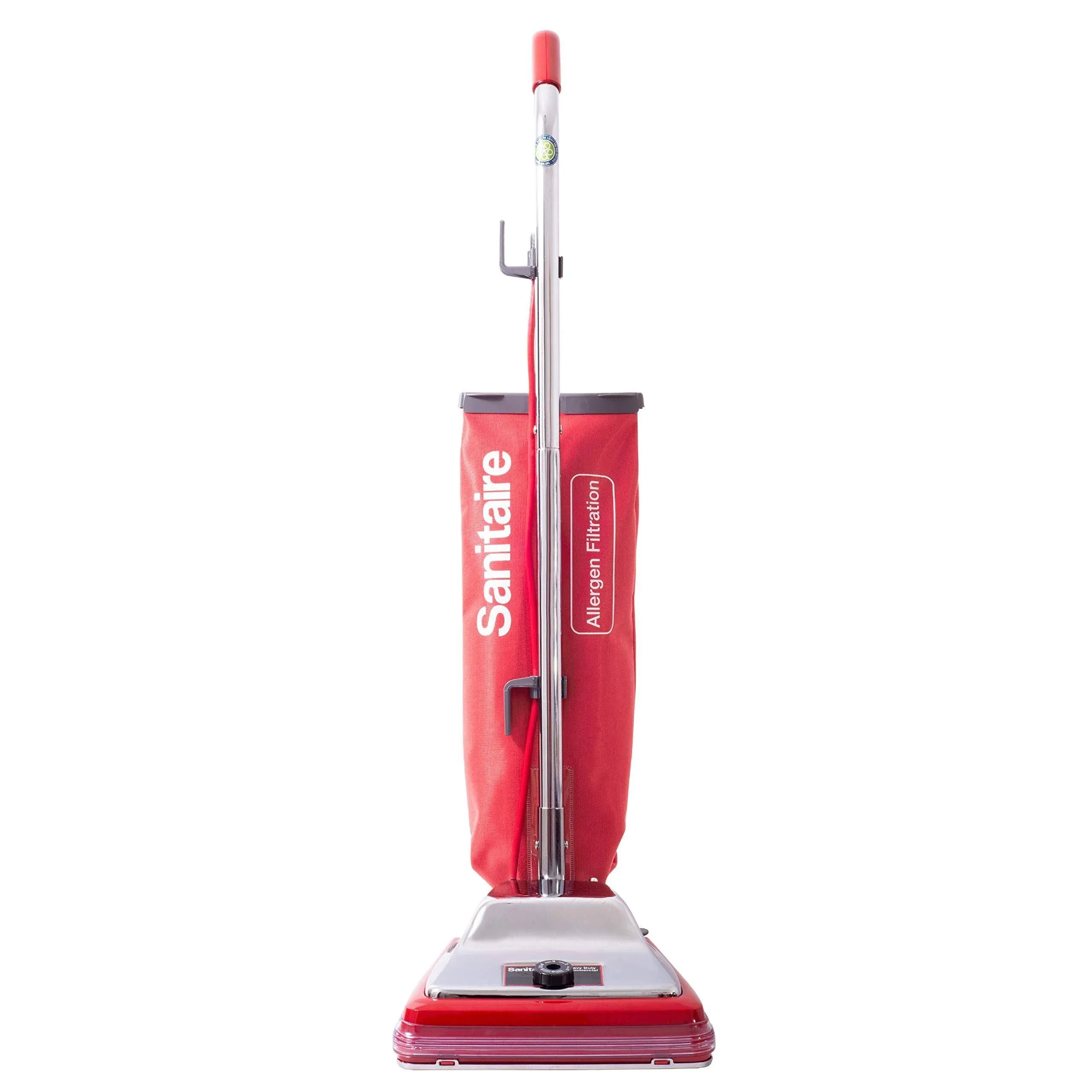 Sanitaire® TRADITION Upright Vacuum SC888K, 12" Cleaning Path, Chrome/Red (EURSC888N) Each