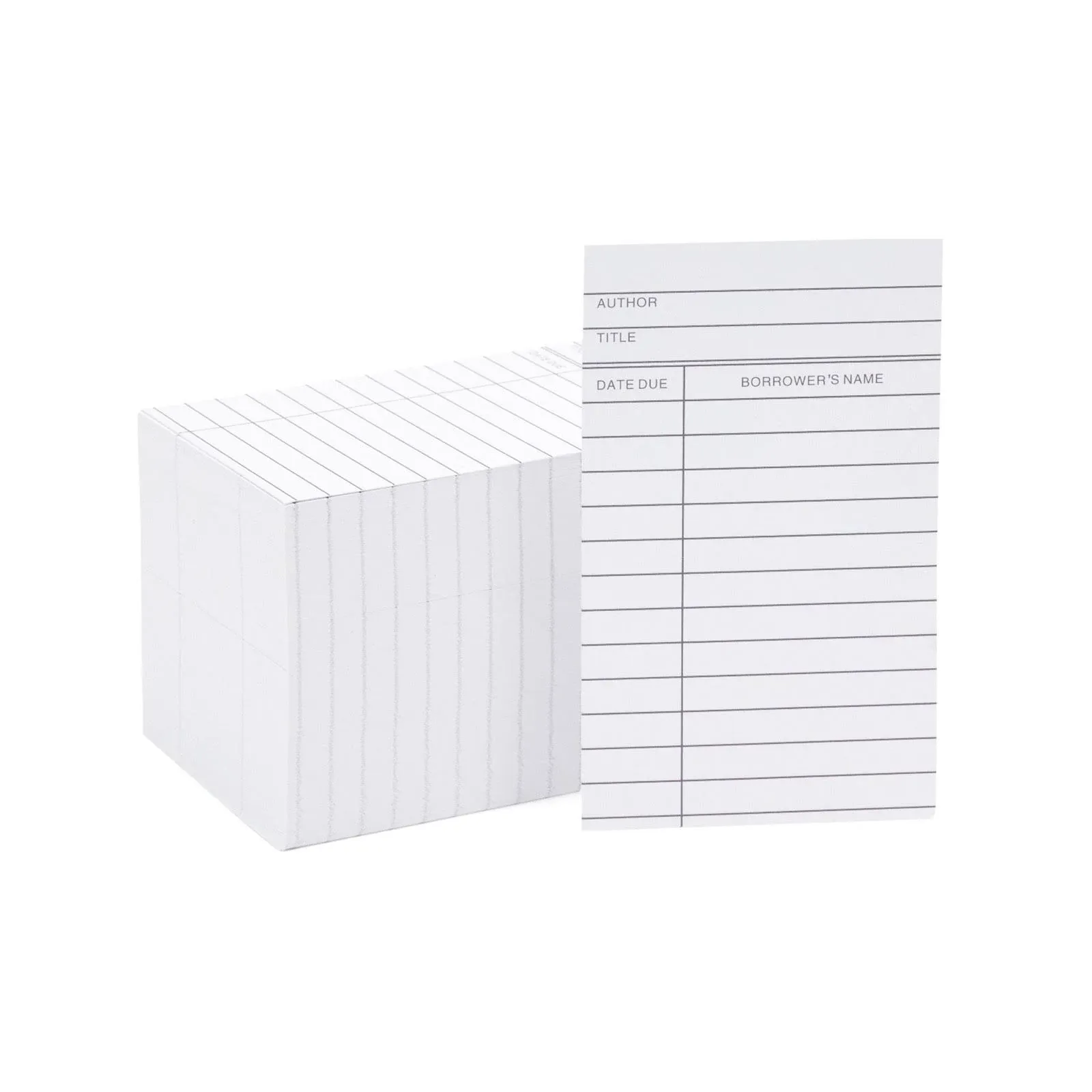 Library Checkout Cards, Due Date Note Cards for Record Keeping (3x5 in, 250 Pack)