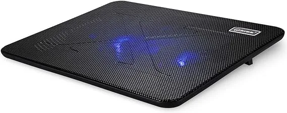 Laptop Cooling Pad, Coolertek Portable Slim Quiet Laptop Notebook Cooler Cooling Pad Stand with 2 Blue LED Fans, USB Powered, Adjustable Angled, Fits 11-14 Inch Laptop