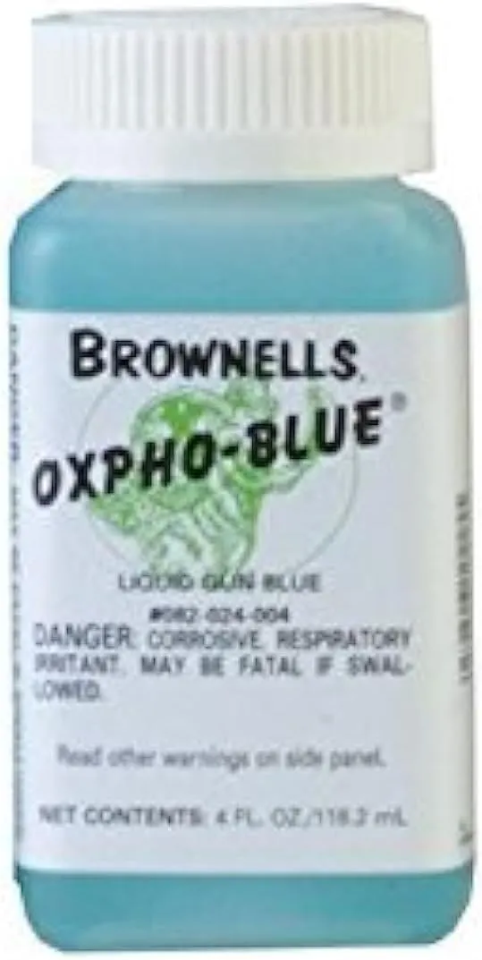 Brownells Oxpho-Blue Liquid Gun Blue, Cold Bluing Solution, Gunsmithing Tools Maintenance Cleaning Supplies, Professional Grade, 4 Fl oz. (118.2 mL)