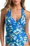 La Blanca Women's V-Neck Halter Tankini Swimsuit Top