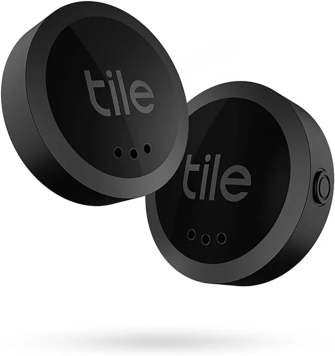 Tile Sticker 2-Pack. Small Bluetooth Tracker, Remote Finder and Item Locator, Pets and More; Up to 250 ft. Range. Water-Resistant. Phone Finder. iOS and Android Compatible.