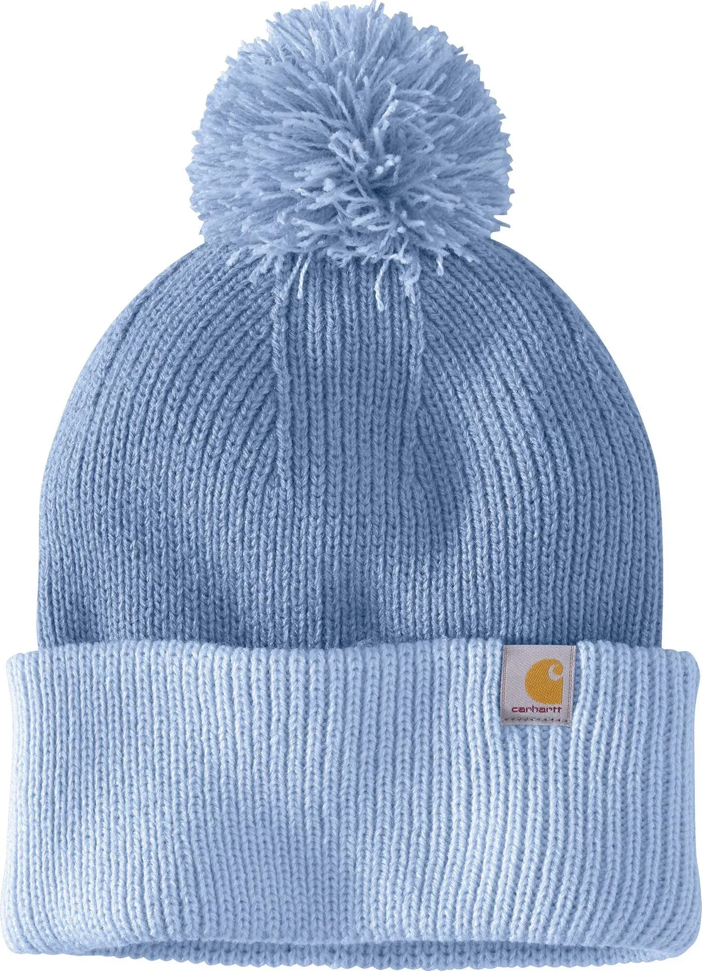 Carhartt Women's Knit Pom Cuffed Beanie, Skystone