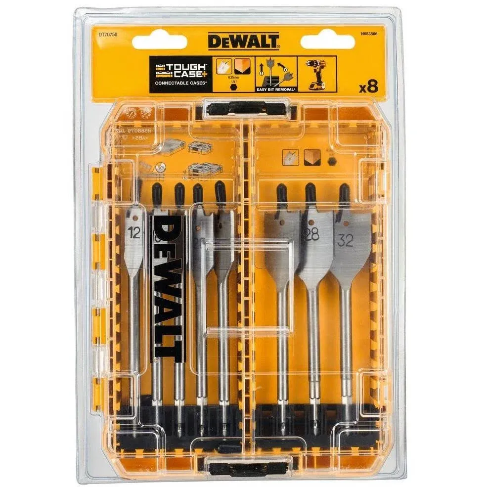 DeWalt - Dt70750 Flat Drill Bit Set, 8 Piece