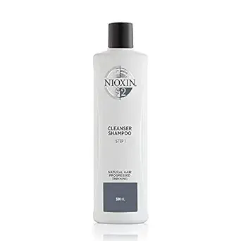 Nioxin System 2, Cleansing Shampoo With Peppermint Oil, Treats Sensitive Scalp & Provides Moisture, For Natural Hair with Progressed Thinning, Various Sizes