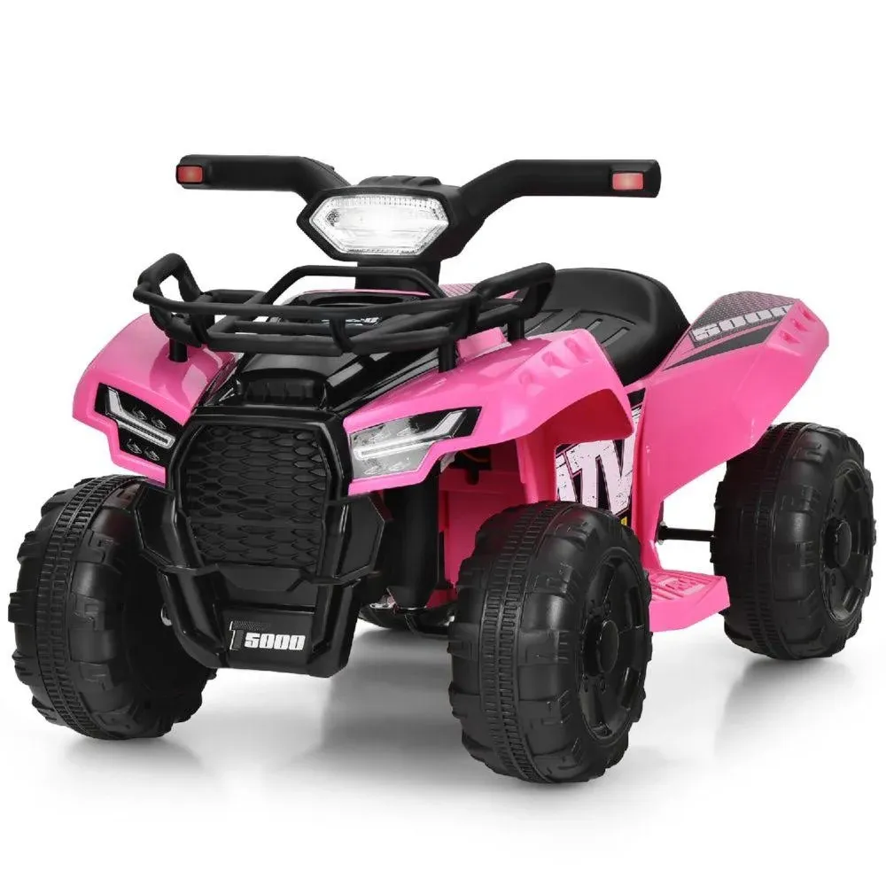 Costway 4 Colors 6V Kids ATV Quad Electric Ride On Car Toy Toddler LED Light&MP3