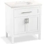 KOHLER K-39604-ASB Hadron 30" bathroom vanity cabinet with sink and quartz top